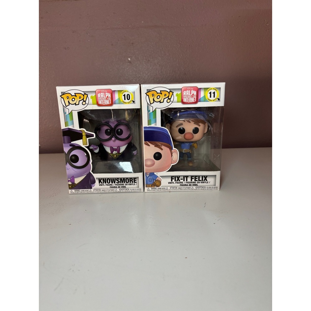 Funko Pop Disney Ralph Breaks the Internet Knowsmore 10 Fix-It Felix 11 Lot of 2